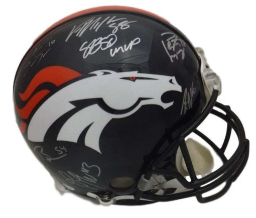 Denver Broncos Team Signed SB 50 FS Speed Proline Helmet 15 Sigs JSA 19040