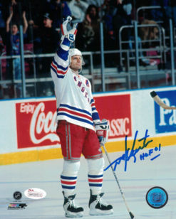 Mike Gartner Autographed/Signed New York Rangers 8x10 Photo JSA Hof 19063