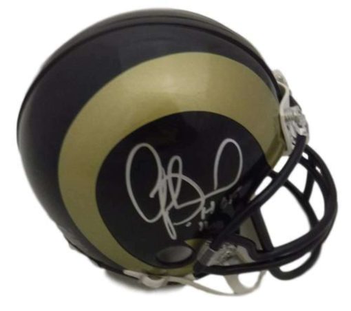 Orlando Pace Autographed/Signed St Louis Rams Mini Helmet HOF JSA 19118