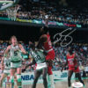 Ralph Sampson Autographed Houston Rockets 8x10 Photo vs Celtics JSA 19129
