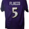 Joe Flacco Autographed/Signed Baltimore Ravens XL Purple Jersey JSA 19195