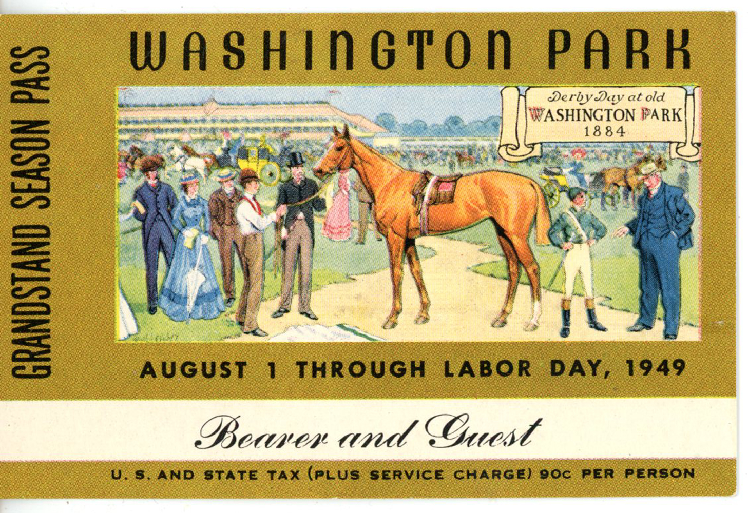 1949 Washington Park Grandstand Season Pass