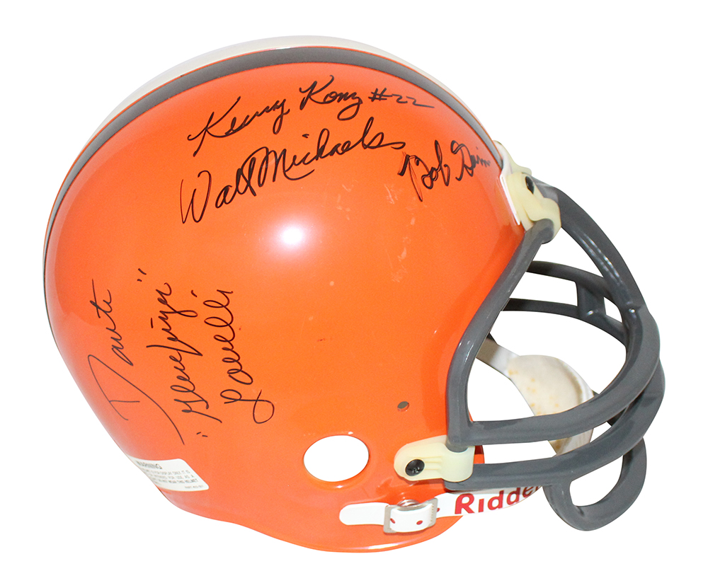 1954 Cleveland Browns Team Signed F/S Helmet 9 Sigs Otto Graham JSA