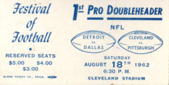 1962 Hall Of Fame Game Ticket New York Giants vs St Louis Cardinals