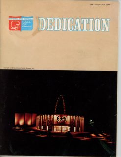 1963 Hall Of Fame Dedication Ceremonies Program Magazine As Is