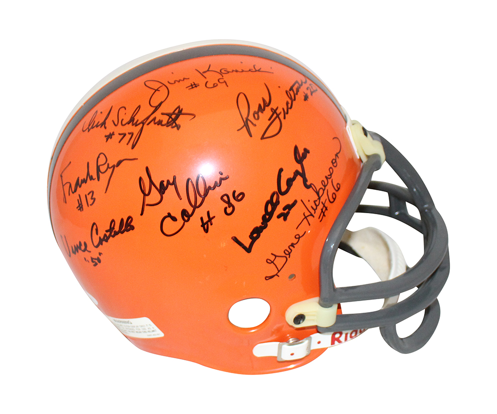 1964 Cleveland Browns Team Signed F/S Helmet 20 Sigs Jim Brown Groza JSA