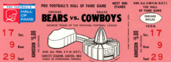1968 Hall Of Fame Game Ticket Chicago Bears vs Dallas Cowboys