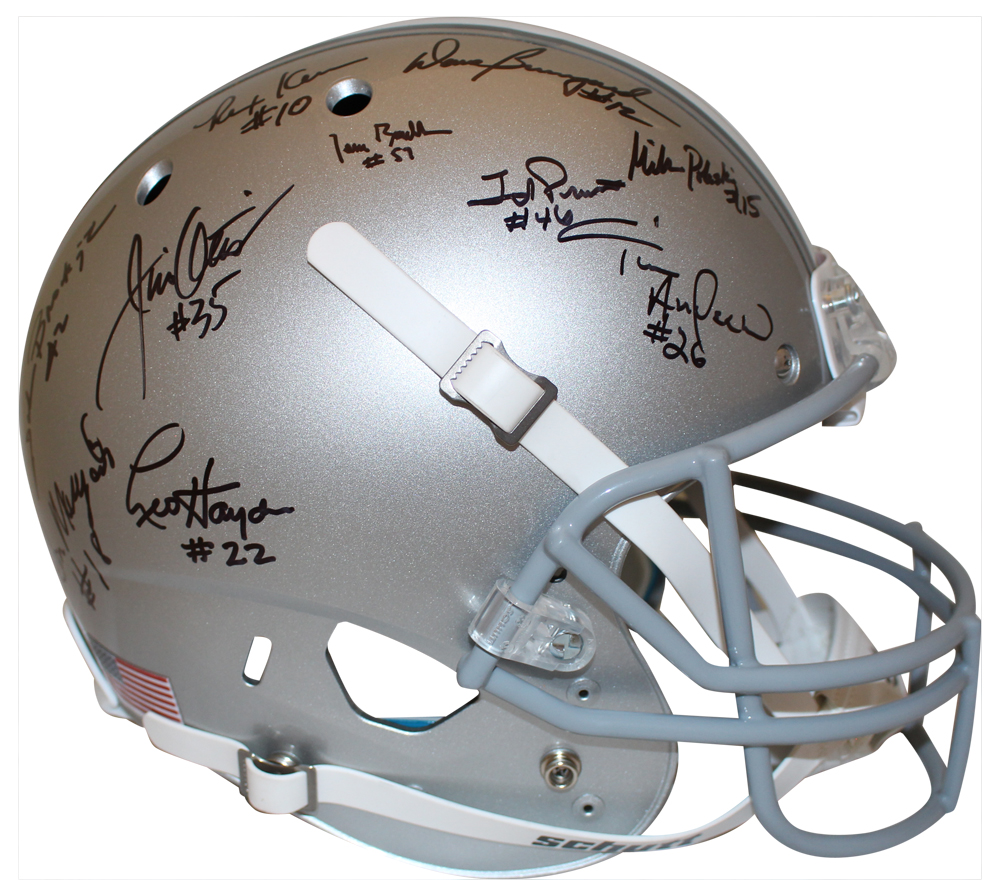 1968 Ohio State Buckeyes Team Signed F/S Schutt Helmet 29 Sigs Beckett