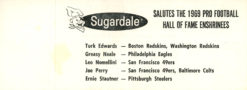 1969 Hall Of Fame Game Ticket Atlanta Falcons vs Green Bay Packers