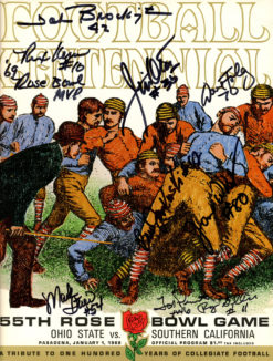 Ohio State Buckeyes Team Signed 1969 Rose Bowl Program 9 Sigs PSA LOA