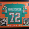 1972 Miami Dolphins Team Autographed Framed Teal XL Jersey 27 Sigs JSA 11033