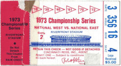 1973 NL Championship Series Game 2 Ticket New York Mets vs Cincinnati Reds 26844