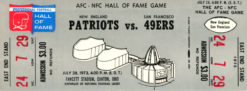 1973 Hall Of Fame Game Ticket New England Patriots vs San Francisco 49ers