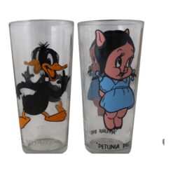 1973 Warner Bros Looney Tunes Pepsi Glass Set Petunia Daffy Foghorn Hawk 51184