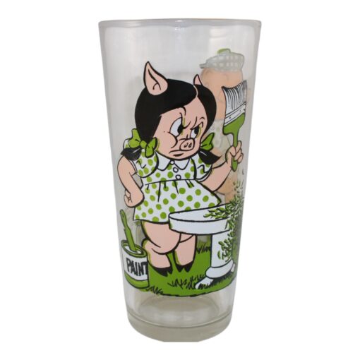 1976 Warner Bros Looney Tunes Pepsi Glass Petunia Pig & Porky Pig 51171