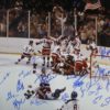 1980 USA Hockey Team 16x20 Photo Miracle On Ice 18 Sigs Craig Eruzione 25621 JSA