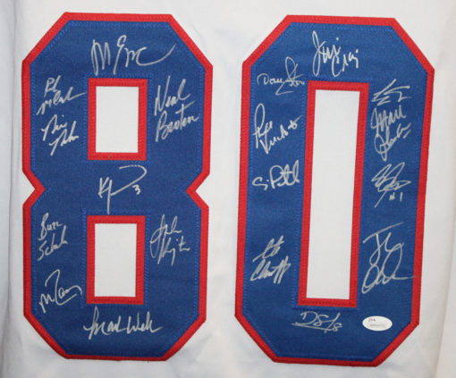 1980 USA Hockey Team Autographed/Signed White XL Jersey 19 Sigs JSA 25633