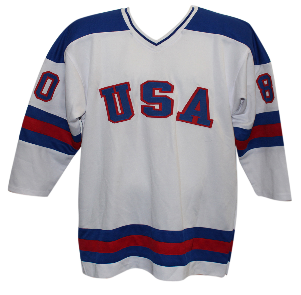 1980 USA Hockey Team Autographed/Signed White XL Jersey 19 Sigs JSA 25634 Denver Autographs