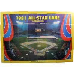 1982 MLB Fleer 32 Sticker 1981 All Star Game Picture Complete Puzzle Set 55964
