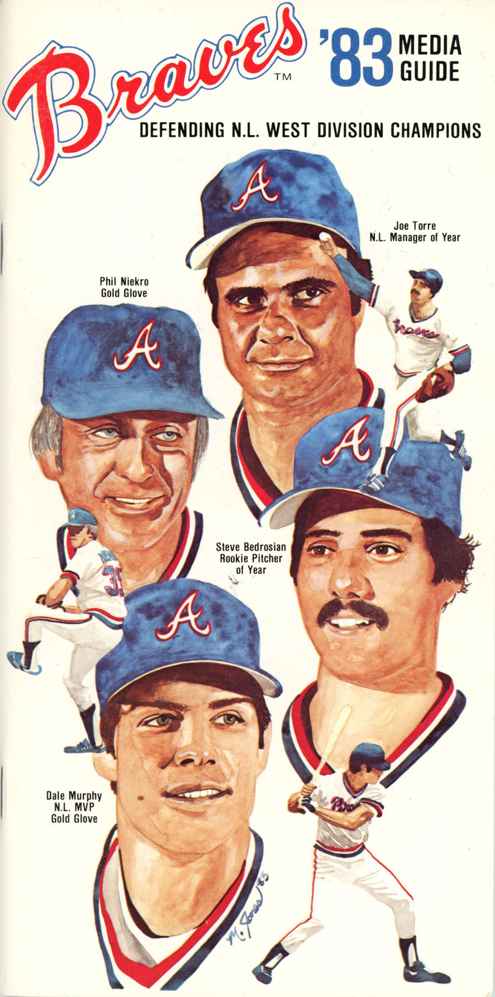 Atlanta Braves Unsigned 1983 Media Guide Murphy Torre Niekro Cover