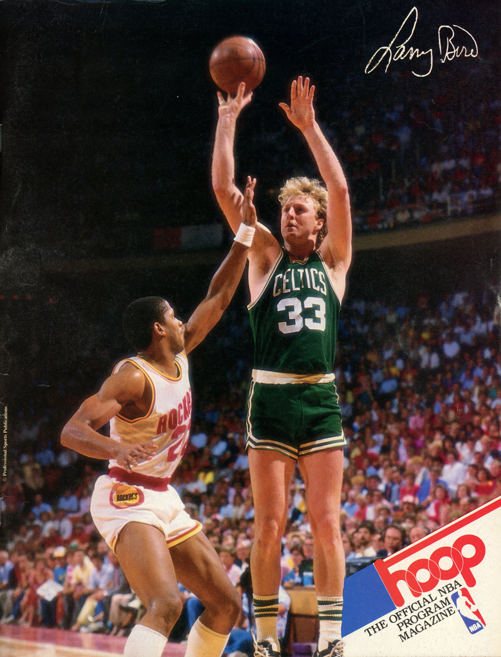 1986 Hoop Magazine Boston Celtics Larry Bird Cover