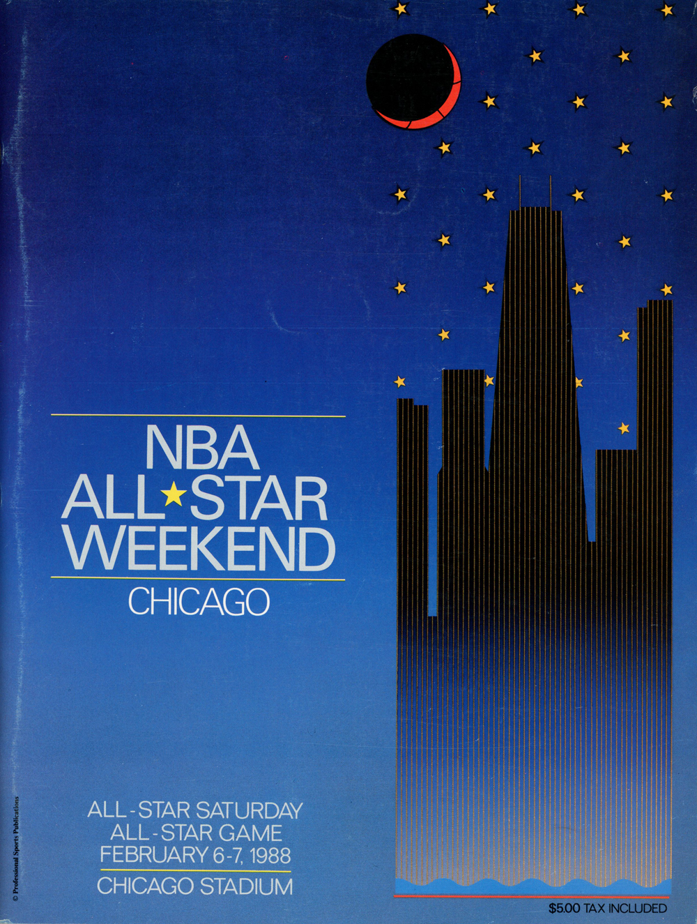 1988 NBA All Star Game Program 2/6/1988 In Chicago