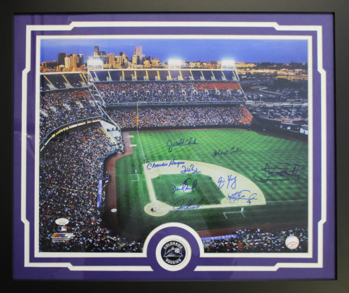 1993 Colorado Rockies Team Autographed Framed 16x20 Photo JSA