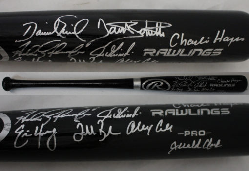 1993 Colorado Rockies Team Signed Rawlings Black Baseball Bat 9 Sigs JSA 25643