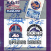 1993 Colorado Rockies Team Signed Opening Day Program vs Mets 9 Sigs JSA 25648