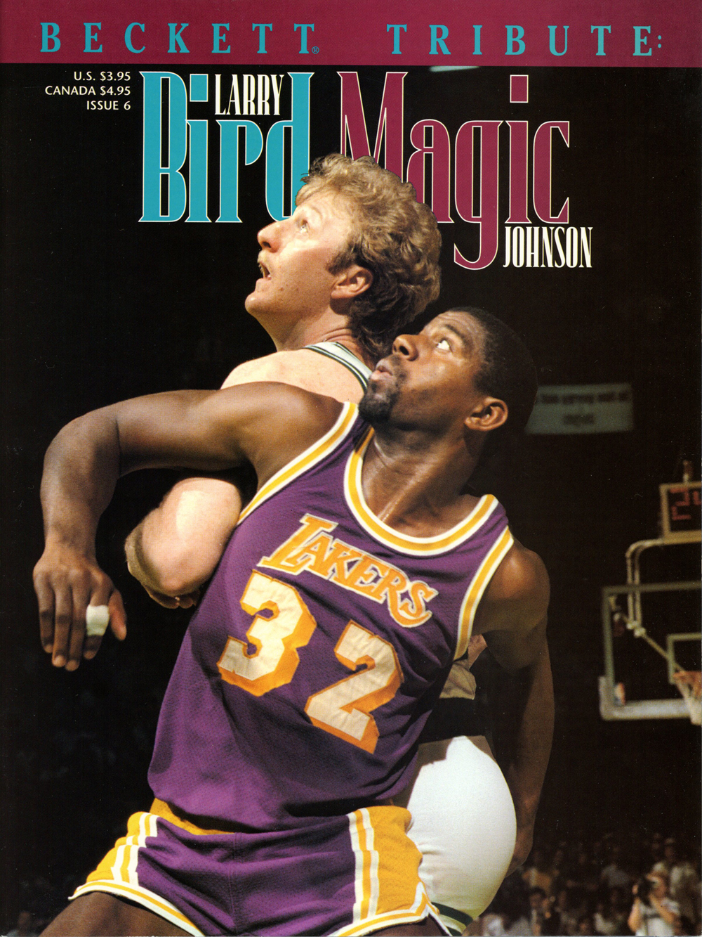 1994 Beckett Tribute Magazine Larry Bird & Magic Johnson Cover