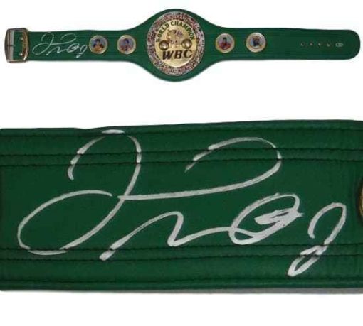 Floyd Mayweather Autographed/Signed Green WBC Boxing Belt BAS 19959