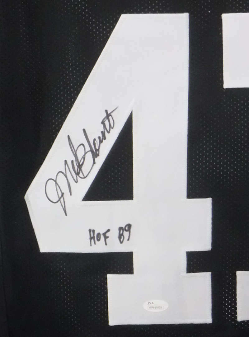 DenverAutographs Mel Blount Autographed Pro Style Black XL Jersey 4X Champs & HOF Beckett