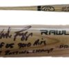Wade Boggs Autographed/Signed Boston Red Sox Blonde Bat 3 Insc JSA 19980