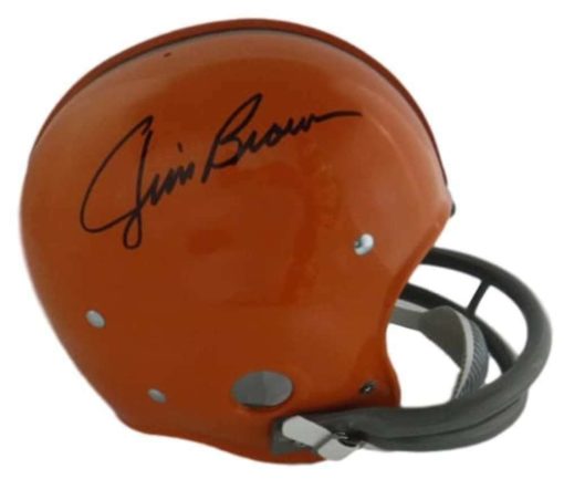 Jim Brown Autographed Cleveland Browns Full Size RK Helmet JSA 19981