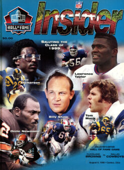 1999 Insider Hall of Fame Game Program Browns vs Cowboys
