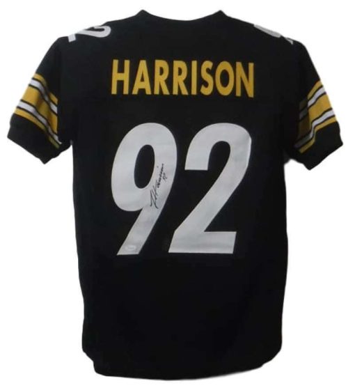 James Harrison Autographed Pittsburgh Steelers Black XL Jersey JSA 20007