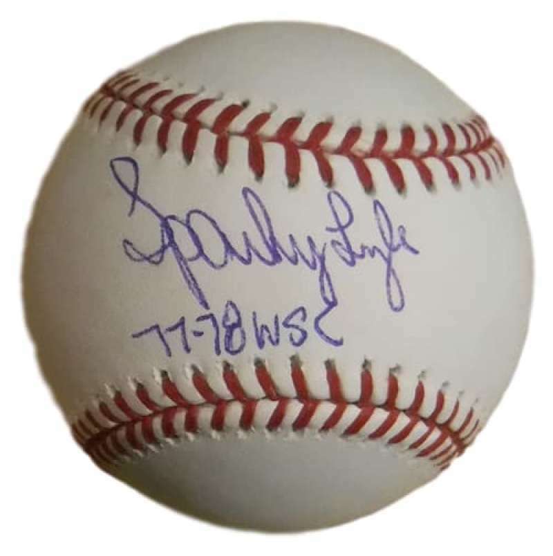 Sparky Lyle Autographed New York Yankees OML Baseball 77-78 WSC SGC 20018