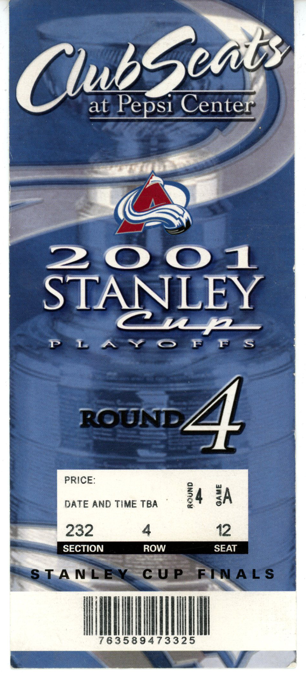 2001 Stanley Cup Finals Game 1 Ticket Stub Avalanche vs Devils