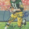 Jim Taylor Autographed Green Bay Packers Goal Line Art Card Blue HOF 20048