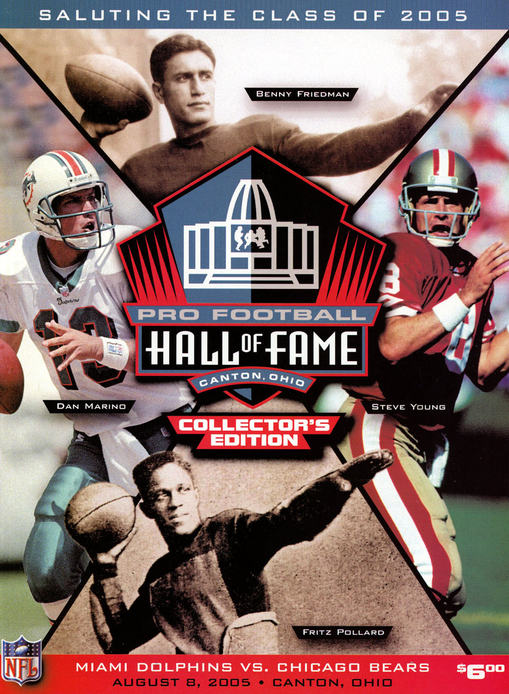 2005 Hall of Fame Game Collectors Edition Program Dolphins vs Bears