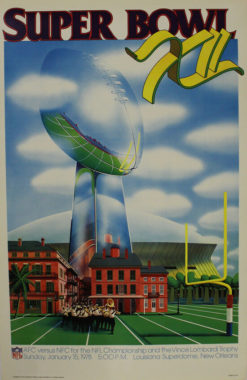 Super Bowl XII Unsigned Poster Dallas Cowboys Vs Denver Broncos 20096