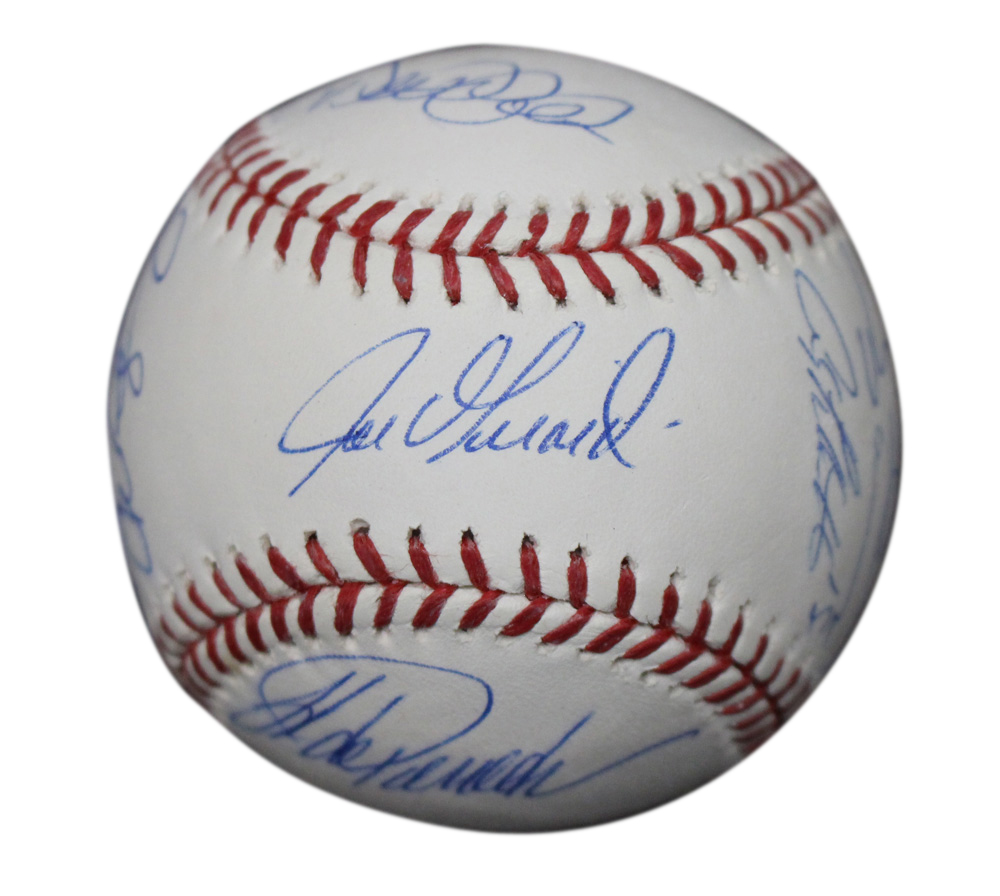 2009 New York Yankees Team Signed World Series Baseball 9 Sigs Steiner