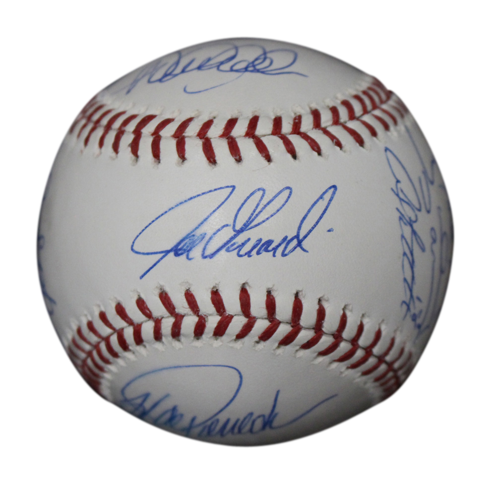 2009 New York Yankees Team Signed World Series Baseball 9 Sigs Steiner