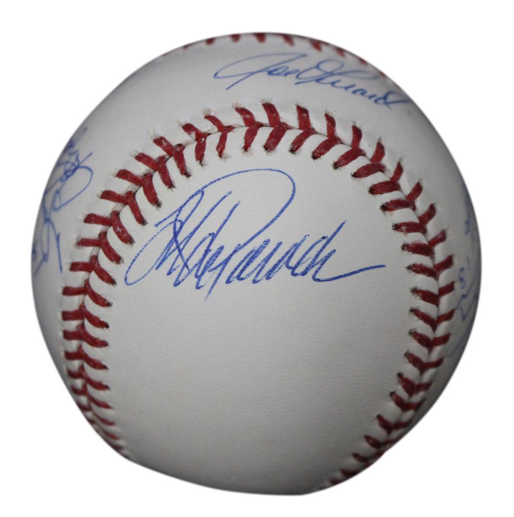 2009 New York Yankees Team Signed World Series Baseball 9 Sigs Steiner