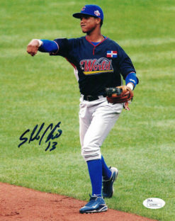 Starlin Castro Autographed Chicago Cubs 8x10 Photo Baseball Classic JSA 20108