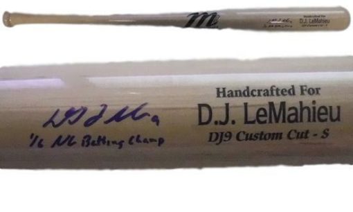 DJ Lemahieu Autographed/Signed Colorado Rockies Blonde Bat Batting Champ 20118