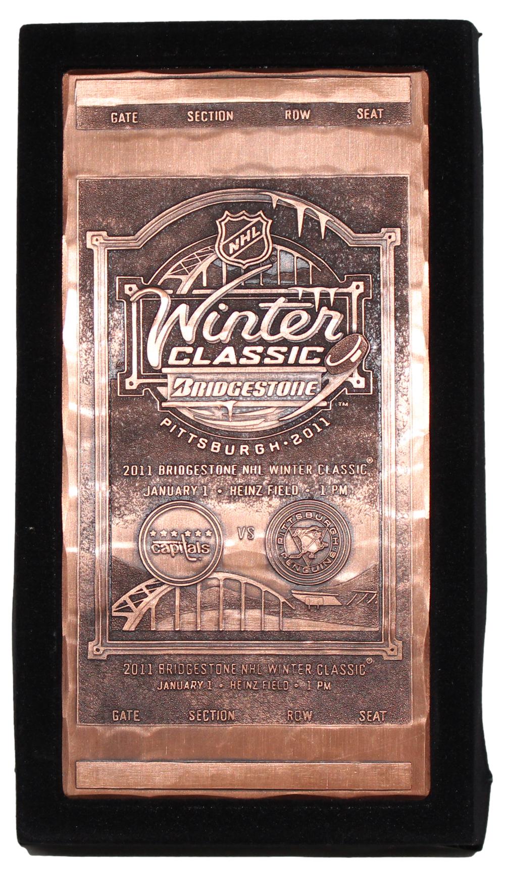 2011 Winter Classic Ticket Collectible Copper Plated Capitals & Penguins 31982