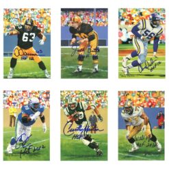 Butler Dawson Doleman Kennedy Martin Roaf NFL HOF 2012 Signed GLAC Set 57813