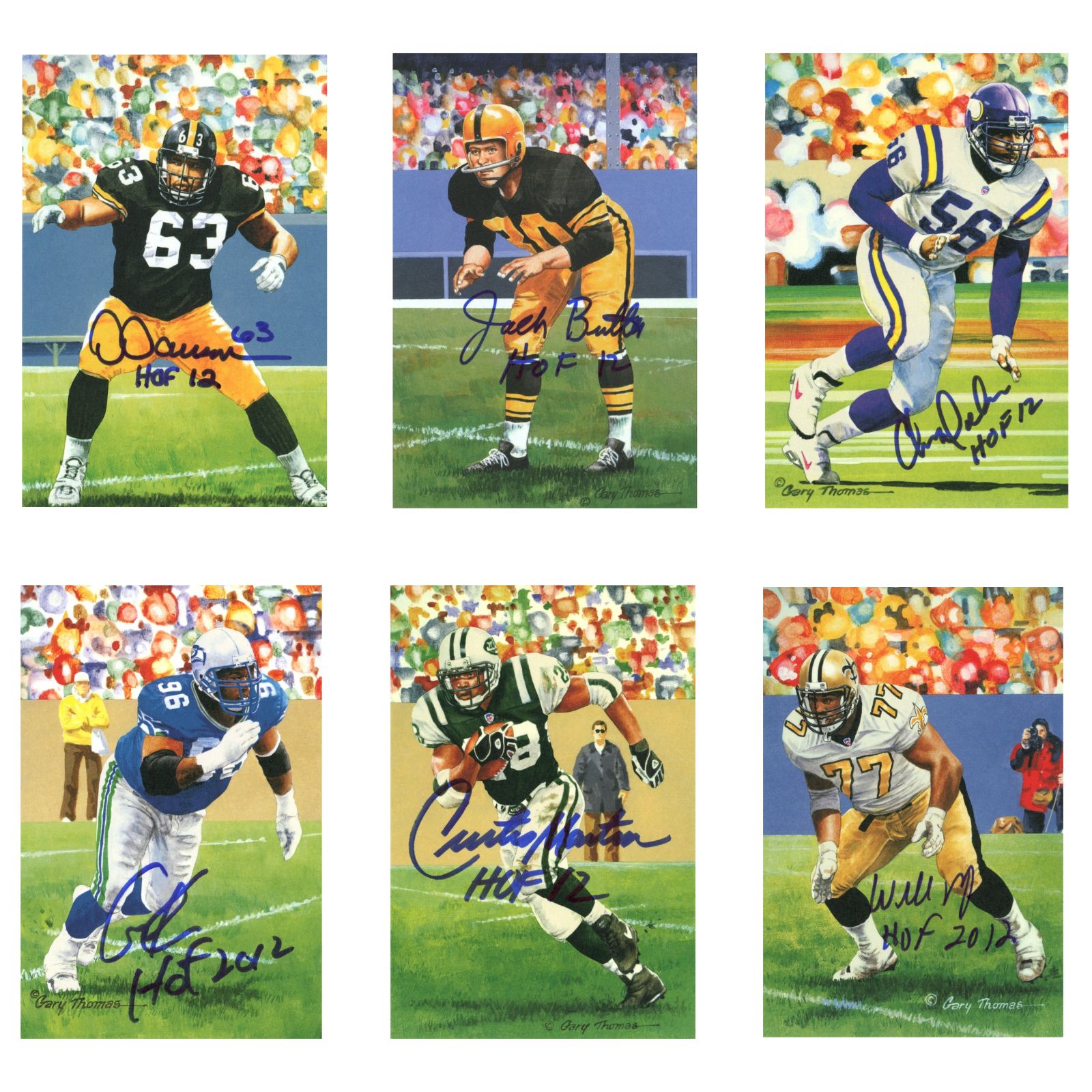 Butler Dawson Doleman Kennedy Martin Roaf NFL HOF 2012 Signed GLAC Set 57813 1 Butler Dawson Doleman Kennedy Martin Roaf NFL HOF 2012 Signed GLAC Set 57813
