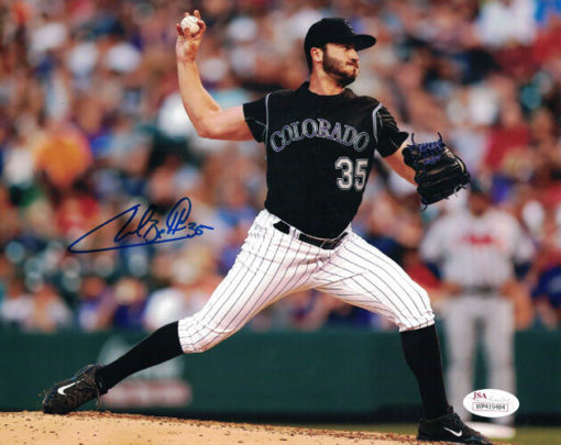 Chad Bettis Autographed/Signed Colorado Rockies 8x10 Photo JSA 20132